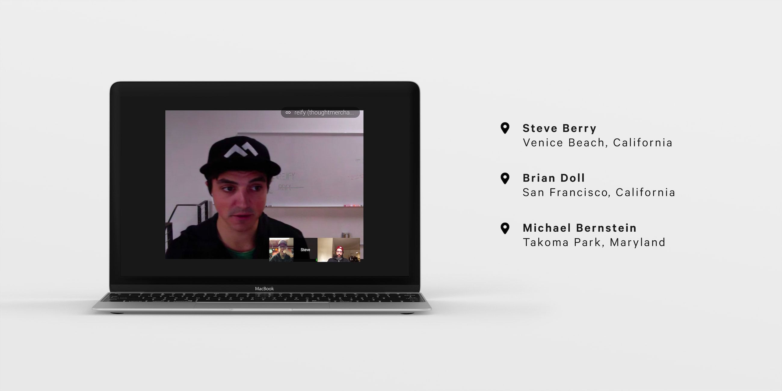 Remote kickoff meeting using Google Hangouts.
