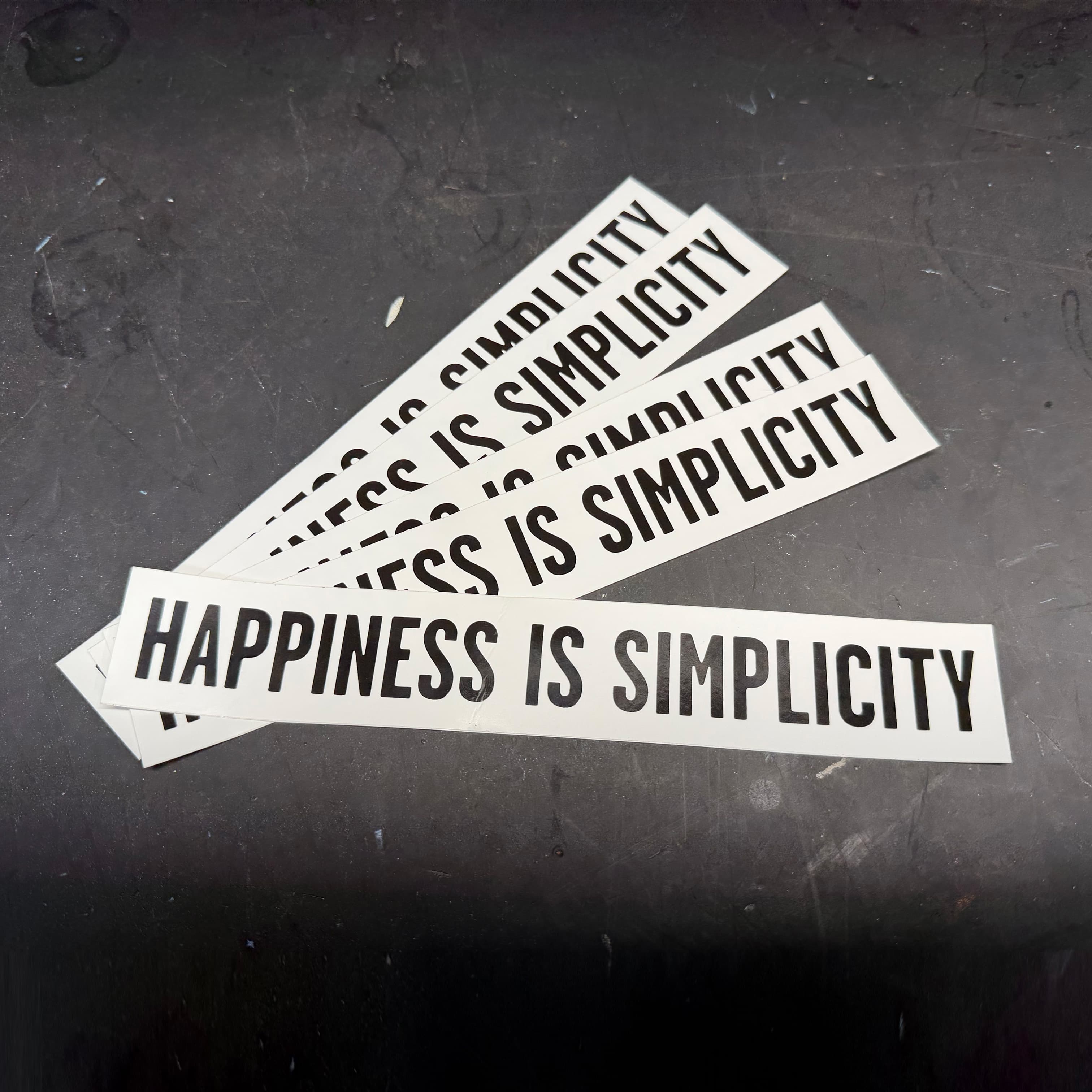 Happiness Is Simplicity Stickers