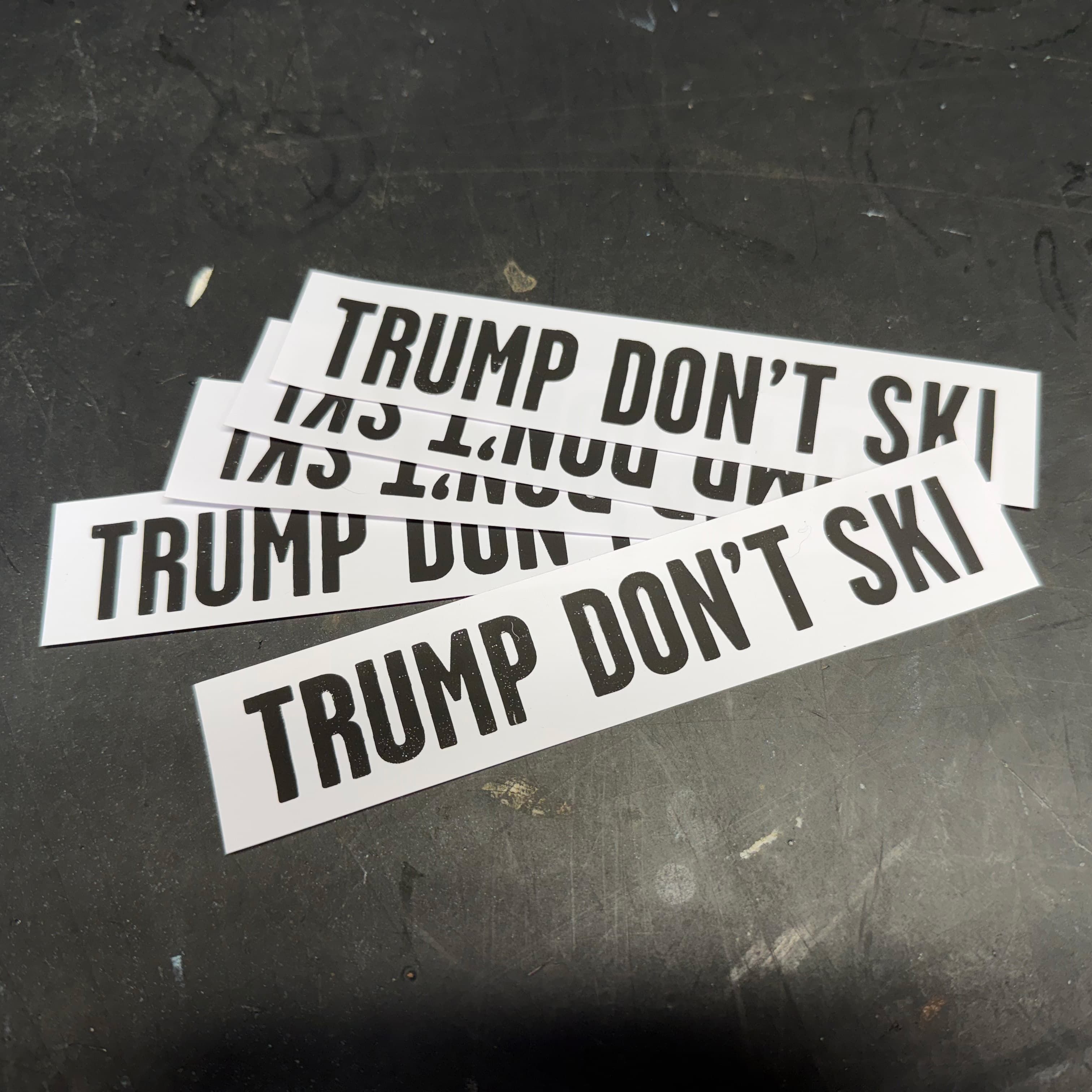 Trump Don't Ski Stickers