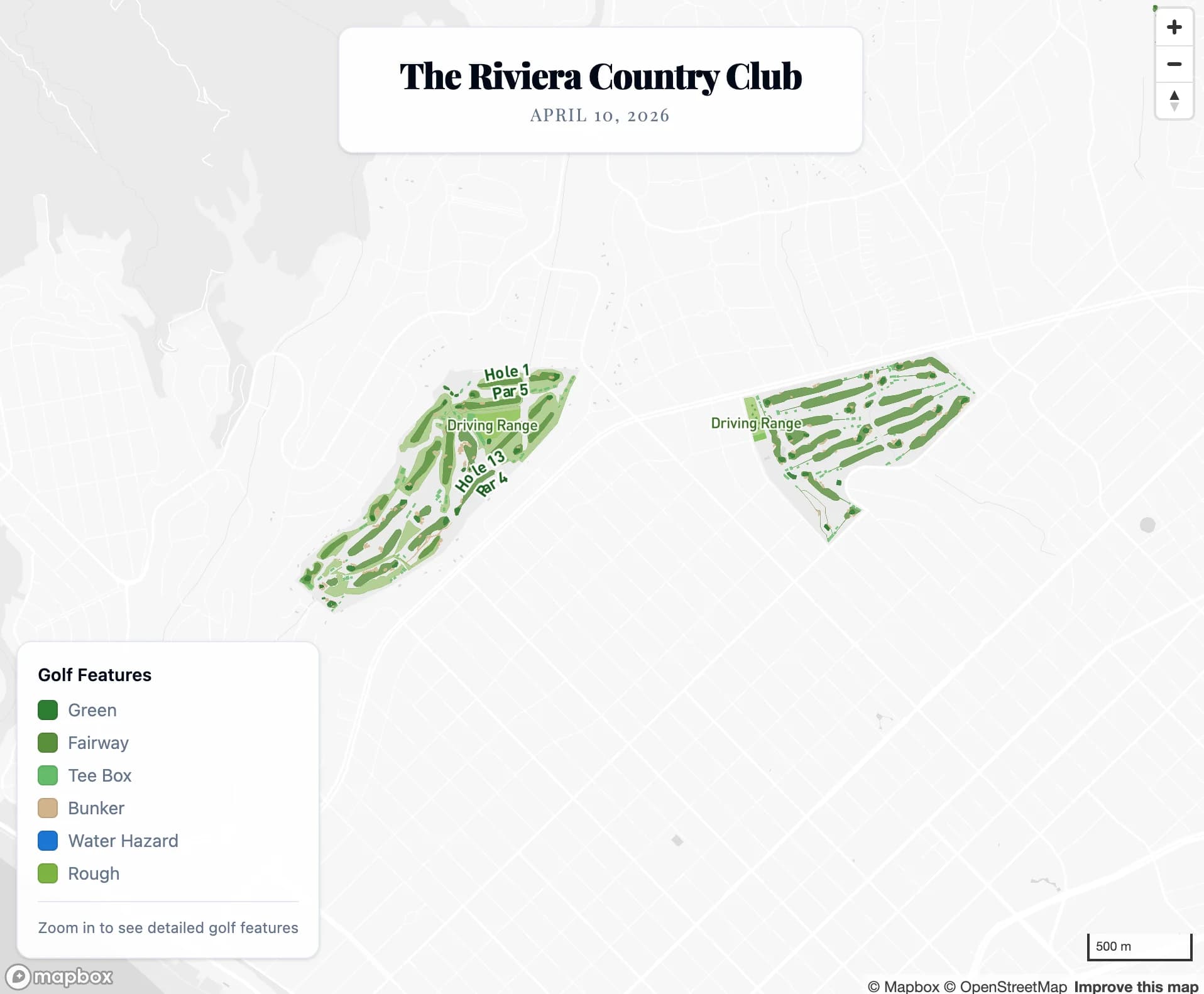 Creating a golf course map overlay as part of a friend's project using Mapbox. Geospatial design is so fun.